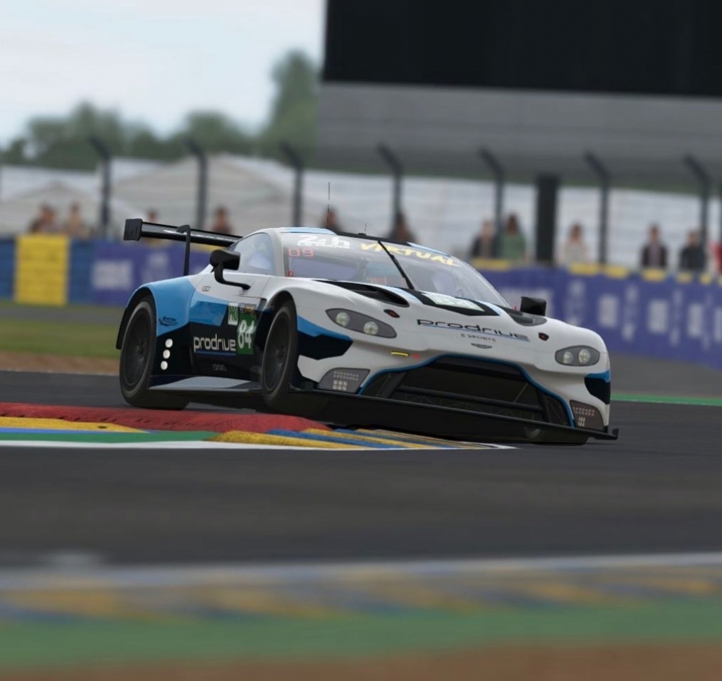 Tom Canning racing with Prodrive in the Virtual Le Mans 2021 